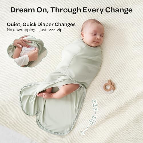 Image of Momcozy Swaddles for Newborns, Quiet Fastener Swaddle Suitable for Infant 0-3 Months, New-Parent-Friendly Sleep Sack, Reduce Startle Reflex, Newborn Boys Girls Registry Essentials, 2-Pack, Serenity
