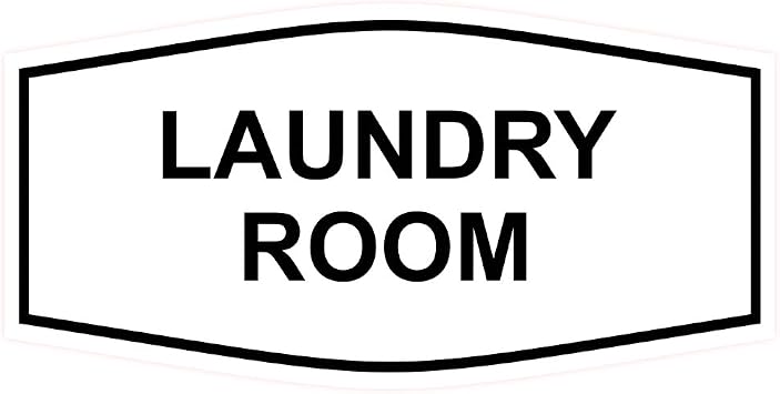 Fancy Laundry Room Sign White - Medium 1 Pack