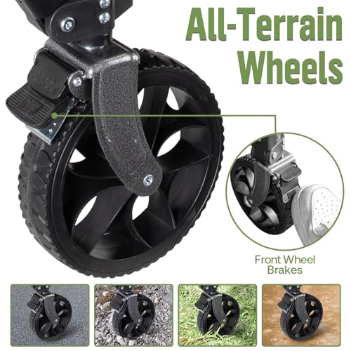 Image of Night Cat Collapsible Wagon for Camping: 150L Garden Gart with Wheels Heavy Duty - Folding Utility Wagon for Outdoor