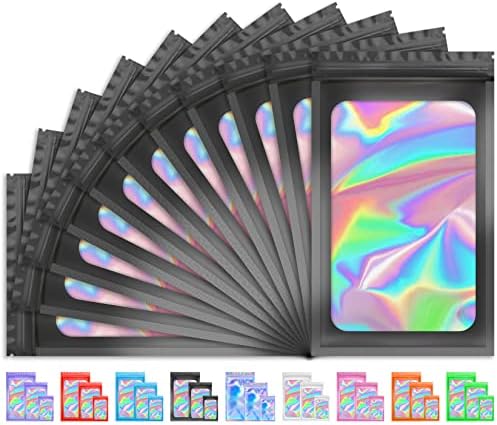 TIFICAL 100 PCS Holographic Bags for Lashes, Press On Nails, Candy, Small Baggies Sample Bag Smell Proof Packaging Bags for Jewelry, Resealable Bags for Small Business, Food Storage Bags TIFICAL 100 PCS Holographic Bags for Lashes, Press On Nails, Candy, Small Baggies Sample Bag Smell Proof Packaging Bags for Jewelry, Resealable Bags for Small Business, Food Storage Bags