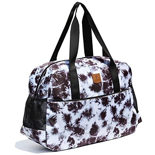 Trockene nasse getrennte Tragetasche Gym Tote Sporttasche Leichte Reise Seesack Wasserabweisend Strandtasche für Damen und Herren, schneeweiß, Einheitsgröße Cover