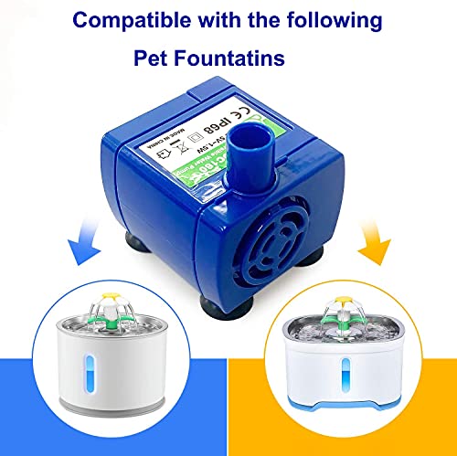 Bomba para fuente de agua para gatos, 5V, con adaptador USB miniatura 2
