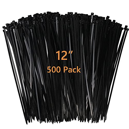 Dekun 12 Inch Zip Ties 500 Packs, 12