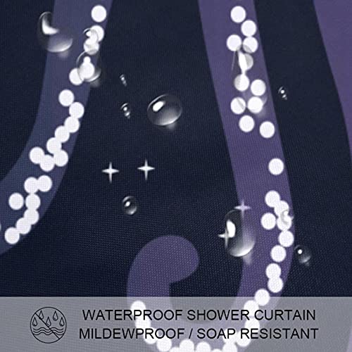 Rideau de douche pieuvre ocean fish grand format 167x182 cm