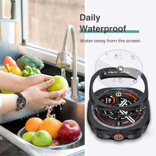 Image of Tensea 5+5PCS for Samsung Galaxy Watch 9 Ultra 47mm Screen Protector & Case | Hard PC Bumper / HD Anti-Fog Tempered Glass Protective Film Accessories, Face Cover Set for Women Men
