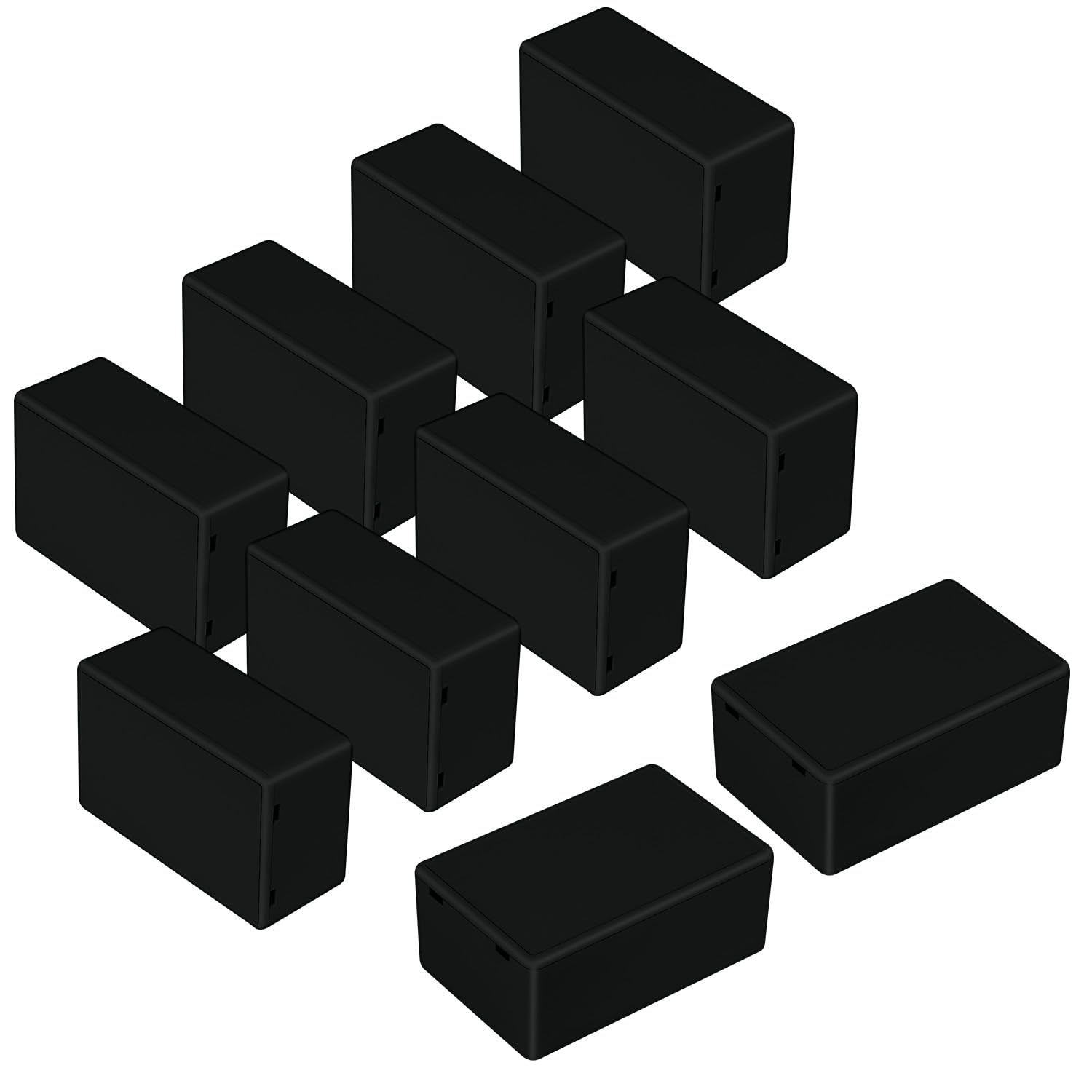 Photo 1 of LeMotech Project Box 10 Pieces ABS Plastic Electrical Project Case Small Junction Box for Electronics Black 2.74 x 1.77 x 1.15 inch (70 x 45 x 29 mm)