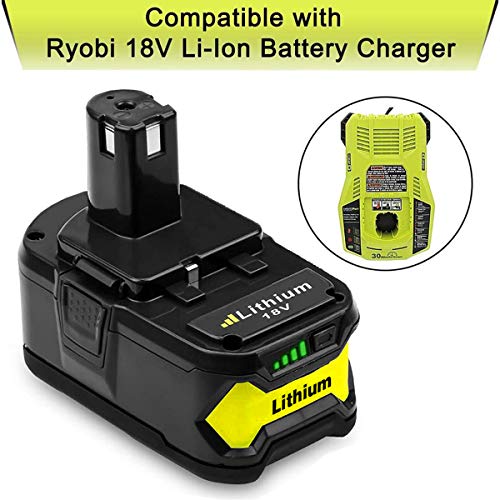 P108 Battery 18-Volt 6.0Ah High Capacity Replacement for P108 Ryobi 18v Battery Lithium P102 P104 P107 P105 P106 P103 BPL18151 BPL1820 - Thumbnail 3