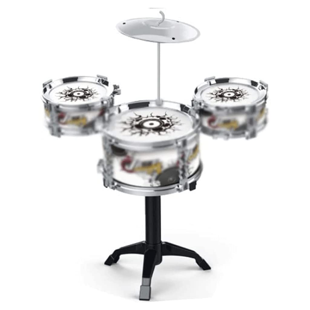 LIOONS Tambour Adulte, Kit De Batterie Jazz pour Enfants, 3 Tambours, Cymbales, 2 Baguettes Tambour éthéré pour Les Mélomanes Tongue Drum Handpan Drum