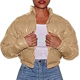 Winterjacke Damen Frauen Winter Warm Parka Jacke Kurz Dicker Steppjacke Mit Fellkapuze BeiläufIge Baumwolljacke Reißverschluss Wintermantel Softshelljacke Wintermantel Mit Kapuze Damen Flauschjacke Damen Kurz