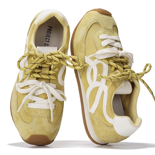 Project Cloud Womens Shoes with Leather Memory Foam Insole Trendy Sneakers for Women - Lightweight...