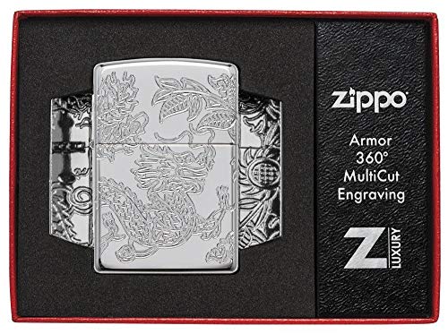 Encendedor Zippo Armor Dragon Phoenix bolsillo miniatura 6