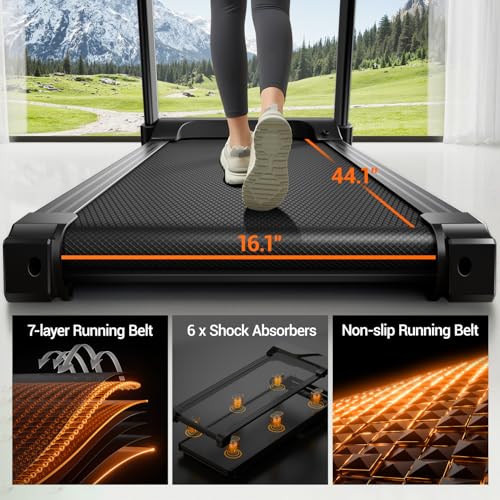 Image of CURSOR Treadmills for Home with 20% /25% Incline, 350lb /400lb Capacity & 8.0 /8.7 /9.5MPH Folding Treadmill 3.5HP /4.0HP Brushless, Widen Running Area & Shock Absorption for Running /Walking