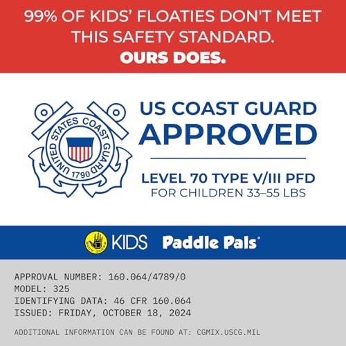 Image of Body Glove Paddle Pals Learn to Swim Life Vest, 33-55 lbs | U.S. Coast Guard approved learn-to-swim aid, Type III child's PFD for recreational boating; perfect for pools, lakes, beaches