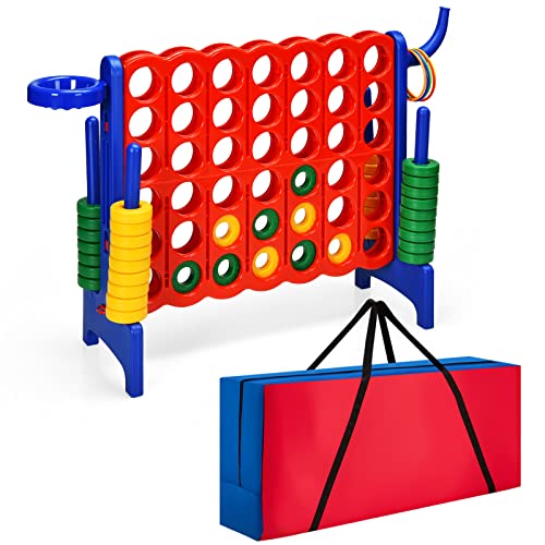 COSTWAY Jumbo 4-to-Score Giant Game Set with Carrying Bag