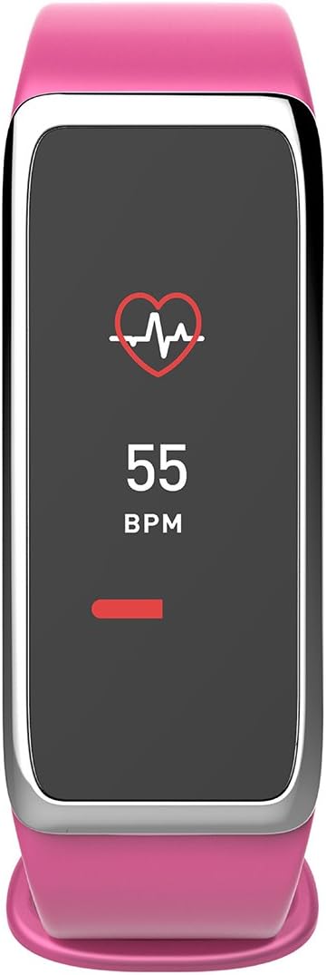 MyKronoz ZeFit3HR - Activity Tracker with Color Touchscreen, Smart Notifications and Heart Rate Monitor (Silver/Pink)