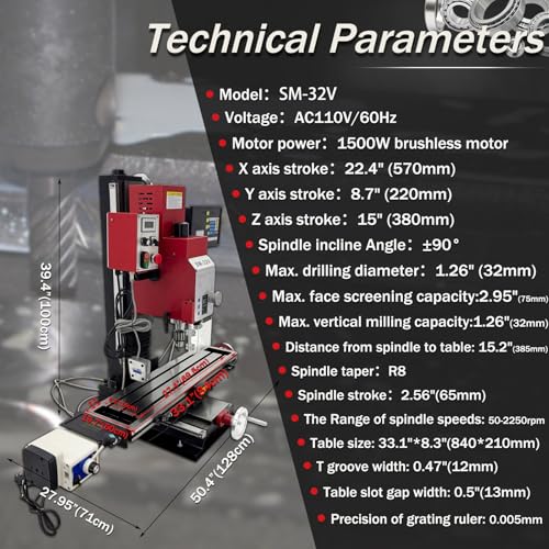 Yokoma X-Axis Power Feed Mill