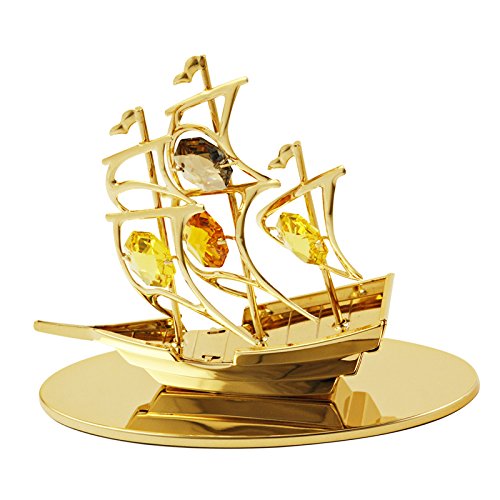 Ornamentesd Crystal Ornaments, Car Accessories Business Everything Is Going Smoothly. Sailing Lettering Gift,Golden U0047-001-Ggx