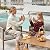 NATURAL EXPRESSIONS 4 Pieces Patio Furniture Sets, Outdoor Patio Deep Seating Group Conversation Set with Handwoven Rope, Wooden Grain Printing Metal Frame with Olefin Cushions
