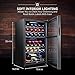 Ivation 33 Bottle Dual Zone Wine Cooler Refrigerator w/Lock | Large Freestanding Wine Cellar For Red, White, Champagne & Sparkling Wine | 41f-64f Digital Temperature Control Fridge Glass Door Black