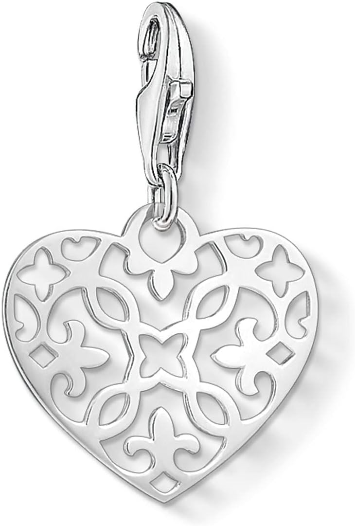 Thomas Sabo Women Charm Pendant Ornament Heart 925 Sterling Silver