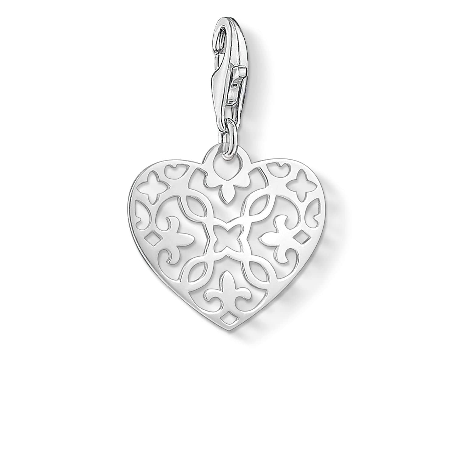 Thomas Sabo Women Charm Pendant Ornament Heart 925 Sterling Silver