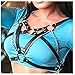 CLOACE Punk Leather Chest Harness Chain Black Caged Bra Fashion Rave Body Jewelry for Women