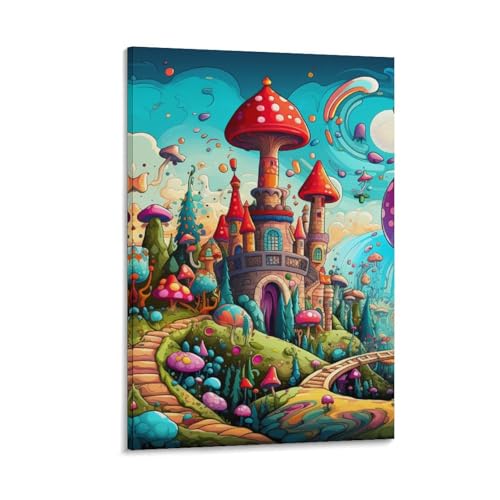 Impression sur toile pays des merveilles haut de gamme pour grand salon