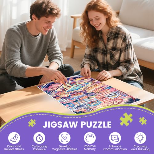 Puzzle de 500 Piezas para Adultos, Paisaje Escénico Santa Monica | Desafiante y Colorido, Con Letras en el Reverso, Ideal para Viajeros miniatura 5