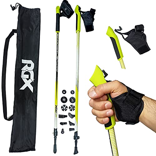 WeLLIFE Bâtons Nordic Walking réglables en aluminium ultra légers, poignée en EVA et poignet avec système de verrouillage rapide télescopique pour randonnée et randonnée Cover