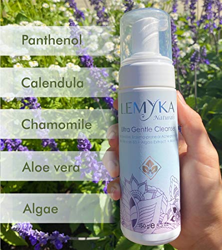 Lemyka Foaming Face Wash - Gentle, Hydrating For Eczema-Prone, Dry, Sensitive Skin, Natural Daily Facial Cleanser, Ph 5.5, Fragrance-Free, 5.8Oz #TOP5