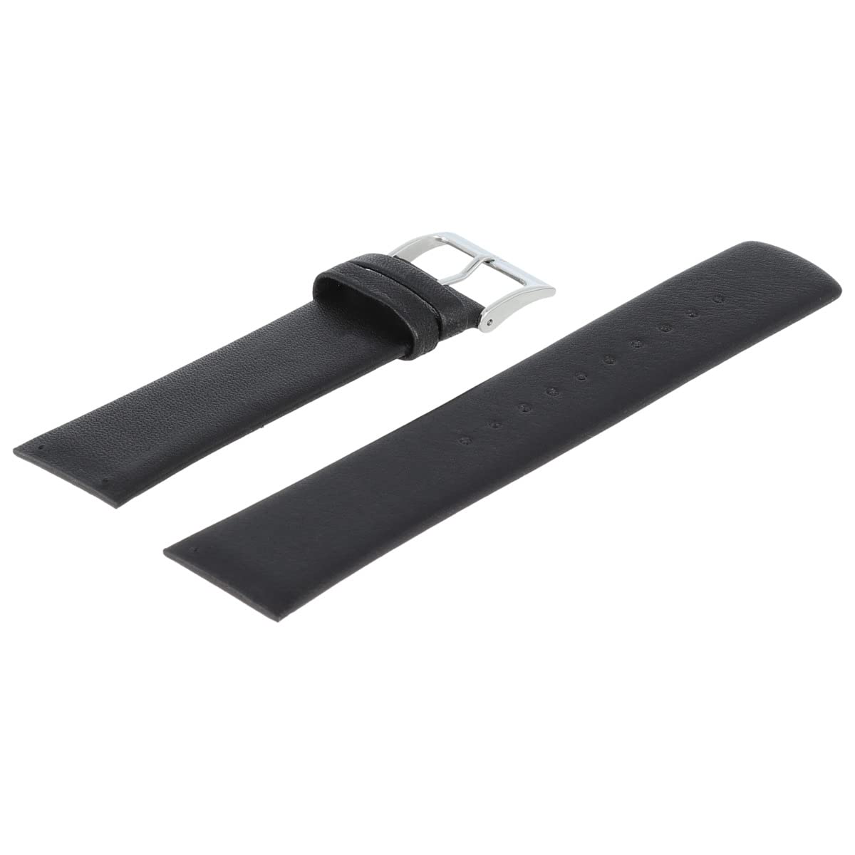 Skagen Bracelet de montre 22 mm en cuir noir avec fermoir vissé SKW6104