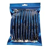 Soft Plastic Fishing Lures for Bass 5' - Salt Infused Stick Bait, Fall Rate Action for Texas/Wacky/Carolina Rig, Soft Plastic Swimbaits for Freshwater/Saltwater (24 Pcs)