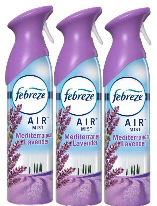 F.e.b.r.e.z.e Air Freshener Spray,Odor Eliminator, 8.8 Ounce (Pack of 3) (Mediterranean Lavender)