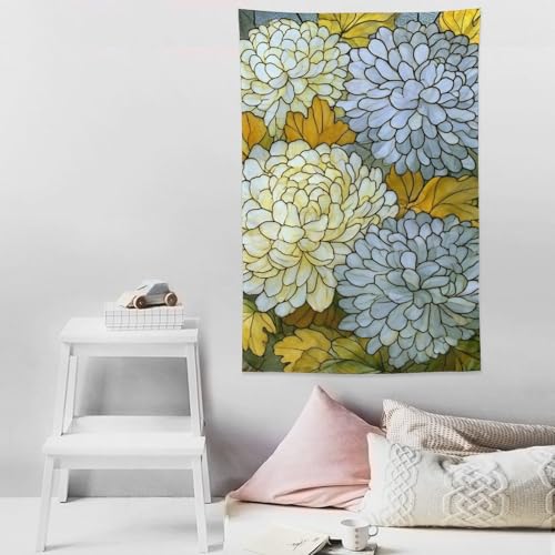 Tenture murale esthétique chrysanthème en polyester premium Jubonexis - 7