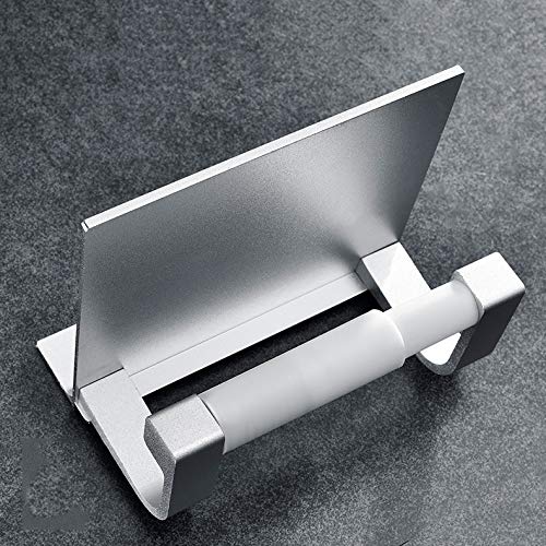 Uchwyt na papier toaletowy Uchwyty na papier toaletowy Space Aluminium Wielofunkcyjny uchwyt do przechowywania Półki łazienkowe Półka na ręczniki z uchwytem na telefon(