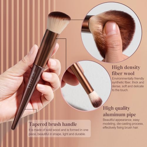 Image of BS-MALL Makeup Brush Set, 18 PCS Professional Makeup Brushes with Case, Premium Synthetic Foundation Powder Concealer Blush Eyeshadow Brushes, Complete Face & Eye Makeup Kit for Beginners & Pros
