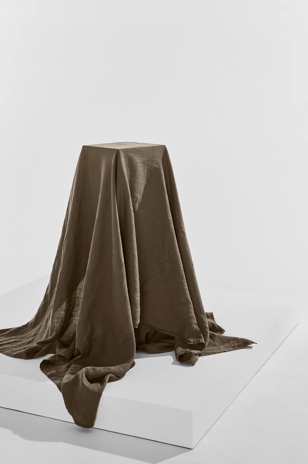 Pastille, Tablecloth Frank, 100% Linen, Colour: Brown, 150 x 260 cm