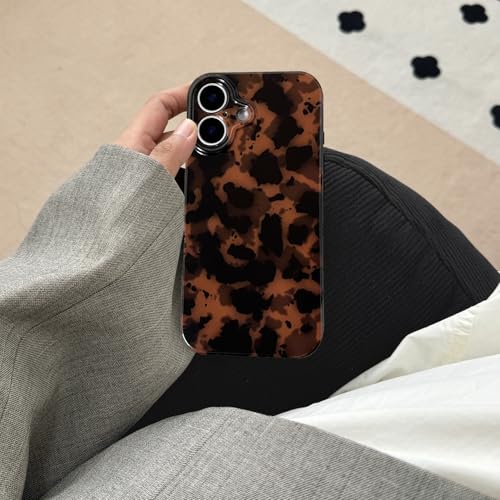 Coque léopard iPhone 16 Plus ambré haut de gamme antichoc ultra fine - 3