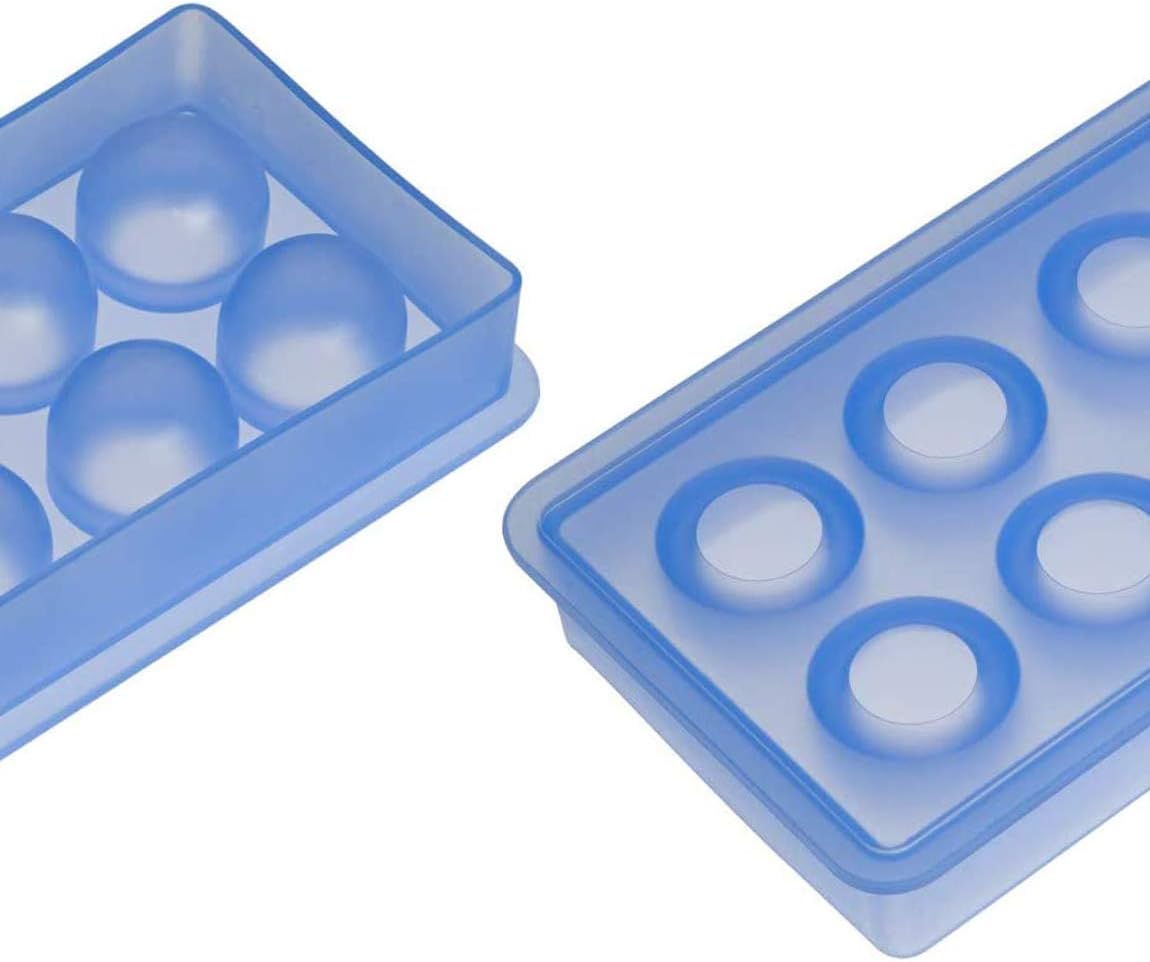 LURCH Germany Silicone Ice Cube Tray Ice Ball Mold ø 1.2 Inch / 3.3 cm - Blue