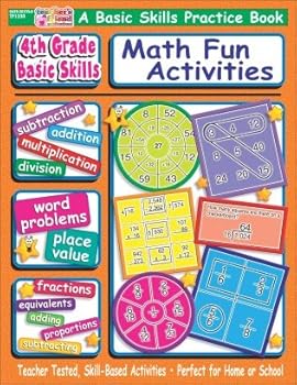 Paperback 4th Grade Basic Skills: Math Fun Activities Book
