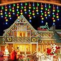 JREWDOIN 52FT Christmas Lights Outdoor, 512 LED Outdoor String Lights Waterproof Plug in with 8 Modes & Timer, Christmas String Lights for Tree Party, Garden, Holiday Decorations?Multicolor?