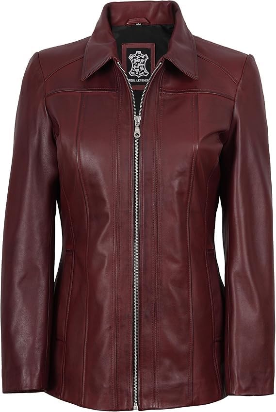 Decrum Leather Jacket Women - Casual Coat Style Real Lambskin Leather Jackets for Women - Image 3
