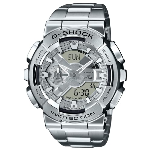 Casio G-Shock GM110D-8A montre homme analogique et numérique en métal argenté antichoc