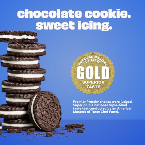 Image of Premier Protein Shake, Cookies & Cream, 30g Protein, No Added Sugar, 24 Vitamins & Minerals to Support Immune Health, 11 fl oz, 4 Pack