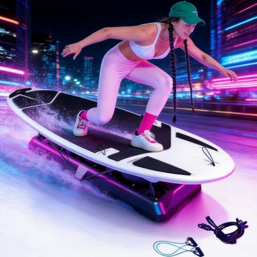 yunzhenzhen Entrenador Tabla de Equilibrio de Surf, simulador de Surf Interior para Gimnasio en casa, Equipo de Fitness para Mejorar la Fuerza del Core, el Equilibrio y la coordinación