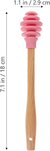 Miniatura 7 de Cabilock 5 palitos de silicona para mezclar miel, no limpiar para jarabe de miel y más silicona de grado alimenticio resistente a las manchas para