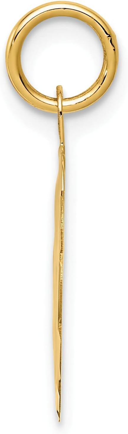 14K Yellow Gold Special Daughter Heart Disc Charm