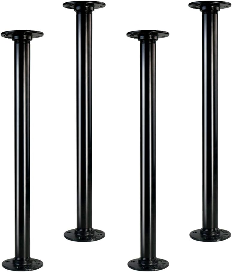 GeilSpace 16" Industrial Pipe Table Legs, Metal Pipes and