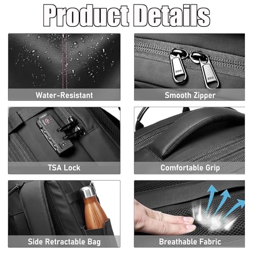 Vaccage Backpack, Vaccage Bag, Vaccage Back Pack, 60L Expandable Travel Smart Backpack with Vacuum Compression, with Pump (Gray(with Air Pump))4