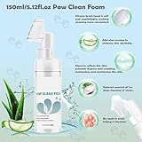 Dog Paw Cleaner Hundepfotenreiniger Haustier Pfote Reinigungsset mit 150ml/5.12fl.oz Sauberer Schaum Mikrofaser Handtuch Füße Balm Elektrische Pfote Trimmer mit LED Licht Nagelknipper